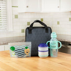 Dr. Brown’s Fold & Freeze Bottle Tote, Breastfeeding Essential Cooler Bag, 6 Baby Bottles Milk Storage - Black