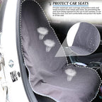 Waterproof Sweating Car Seat Cover for Post Gym Workout, Running, Swimming, Beach and Hiking, Universal Fit Non-Slip Towel Bucket Seat Protector for Cars SUV Trucks, Machine Washable (Grey)