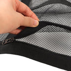 UPKOCH Car Roof Storage Bag with Double Zipper, 70x50cm Black Strap Car Ceiling Net Organizer Pouch for SUV and Truck Cargo, Sturdy Interior Auto Storage Solution for Travel and Camping
