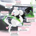 White Rabbit Pilot Car Air Freshener Vent Clip – Airplane Car Freshener | Easy Clip-On, ABS+PP | Rotating Propeller for Eliminating Odors, Long-Lasting Fragrance & Fun Addition to Your Vehicle