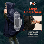 PREPARED4X Emergency Mylar Poncho – Survival Rain Poncho with Hood – Lightweight, Compact, Reusable Emergency Blanket Poncho for Hiking, Camping, Thermal Gear, Car Kit, Outdoors