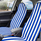 2 Pack Car Seat Towel Covers, Sweat Protector for Front Seats, Premium Thickened Microfiber with Blue and White Stripes, Breathable & Quick Dry, Machine Washable Cover for Gym Running Universal Fit