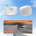 2pcs Car Neck Pillow for headrests,Support Drive Seats Head Cushion Pillows,Microfiber Velvet,Plant-Based Polyester,Thickness & Height Adjustable,11.8x7.5,Inner Liner fillable(Beige)