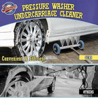 16 Inch Undercarriage Pressure Washer Attachment, Pressure Washer Undercarriage Cleaner, Under Car Washer Attachment with 3 Extension Wand, 4000 PSI