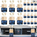 Zubebe 50 Pcs Car Diffuser Bottles Empty Bulk Vent Clip Car Air Freshener Diffuser for Essential Oil Perfume Glass Bottle with Wooden Caps Stick Fragrance Ornament (Gradient Black)