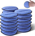 WORKPRO 18-Pack Car Wax Applicator Pads with Finger Pocket, Microfiber Soft Foam Polishing Pads for Car Detailing & Cleaning, Lint-Free, High Resilience