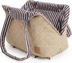 Small Dogs Under 12 lbs Adjustable Portable Center Console Car Seat, Built-in Bubble wrap, Fits Most Cars & SUVs with Convenient Handbag Functionality, Stylish Travel Pet Bag (Beige)