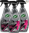 Turtle Wax Hybrid Solutions Ceramic 3-in-1 Car Detailer, Waterless Car Wash, Long-lasting HydrophobicWax Protection and High Gloss Shine, Safe For All Exterior Surfaces, 32 oz (Pack of 3)
