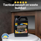 Walex Commando Liquid Black Holding Tank and Sensor Cleaner for RV, Camper & Marine - Rapid Breakdown of Waste & Toilet Paper, Cleans Entire Tank within 12-24 Hours, Restores Sensor Function, 32oz