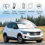 Windshield Sun Shade Custom Fit for 2021 2022 2023 2024 2025 2026 Kia Kia Seltos Accessories Foldable Sunshade Sun Blocker Protect Car from Sun Rays & Heat Damage Keep Car Cooler