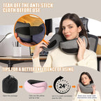 Pillows for Travel Headrest Neck Support Travel Pillows for Airplanes Or Trains, 360° Head Support Sleep for Long Flight, Kit with 3D Contoured Eye Mask, Earplugs and Storage Bag