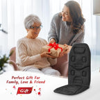 COMFIER Back Massager with Heat, App Control Vibration Massage Seat Cushion, 10 Motors & 3 Heat Levels Chair Massager Pad, Gifts for Mom,Dad Home Office Use,Black