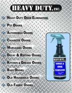 Heavy Duty Odor Eliminator Spray - 32 fl oz - Professional Strength Deodorizer for Pet, Food & Fire Odors - Non-Toxic, Fast-Acting & Residue-Free Formula - Multi-Surface Use