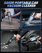 Saker Car Vacuum Portable Cordless Handheld Car Vacuum 15000PA High Power with Brushless Motor and Blower for Cars,Office,Home Cleaning HL107B