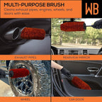Suds Lab WB Premium Detailing Wheel Brush for All Vehicle Types – 17.7" Ultra-Soft and Scratch-Free Reusable Rim, Wheel, and Tire Brush for Deep Cleaning