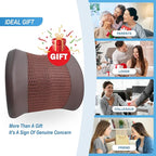 Memory Foam Lumbar Support Cushion Relieves Lower Back Pain for Car Seat, Office Chair, and Wheelchair, 4D Mesh, Brown