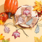 54 Sets Leaves Car Air Fresheners Bulk Maple Leaf Hanging Ornament Scented with Essential Oils Christmas Tree Decor for Men Women Coworkers Team Staff Office Car Party Supplies