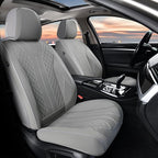 FLORICH Seat Covers, Car Seat Covers Front Seats Faux Leather Automotive Seat Covers Luxury Waterproof Car Seat Cover Protectors Universal Fit for Most Cars SUV Trucks, Gray