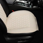 West Llama Linen Car Seat Covers-Breathable & Soft-Front Car Seat Protector Universal Fit 90% Cars,SUVs,Trucks,Diamond Pattern- 1Pair,Beige