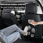 Black Car Seat Covers for Ford Bronco Sport 2021-2025 Car Seat Cover, Leather, 5 Piece Full Set, with Lumbar Support, Anti-Slip, Suitable for All Seasons, Beautify The Interior of Old Cars