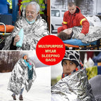 Trail maker Mylar Emergency Thermal Blankets for Survival, Thick Reusable Mylar Space Blankets Bulk 84" L x 36" W Emergency Foil Blankets for Warmth, Camping, Runners, Spa, First Responders (1)