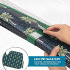 BDK Cali Palm Trees Front Windshield Sunshade Accordion Folding Style Auto Shade for Car Truck SUV Van Blocks UV Rays Sun Visor Protector Easy Setup Keeps Your Vehicle Cool - 58 x 27 inches