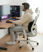 Everlasting Comfort Lumbar Support Pillow for Office Chair - Memory Foam Back Cushion for Car Seat - Promotes Better Posture, Back Pain Relief - Ideal Gaming and Desk Chairs Work and Home Essentials
