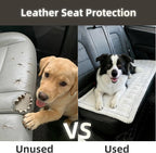 Dog Car Seat Cover, Pet Couch Covers for Car and Sofa, Non-Slip Backseat Pet Bed Mat, Machine Washable, Soft Plush Travel Seat Protector with Portable Storage Bag (White,23.6''×59'')