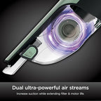 Shark UltraCyclone Pro Cordless Handheld Vacuum, Powerful Suction, Handheld Vacuum for Car & Home, Crevice Tool, Scrubbing Brush, Lightweight, XL Dust Cup, Black/Green, CH901
