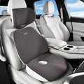 FLORICH Car Seat Cushion & Lumbar Support Pillow & Car Neck Pillow, Ergonomic Memory Foam Driving Seat Cushion for Back & Sciatica Pain Relief, Non-Slip Washable Cushion for Car, Driver, Office-Gray
