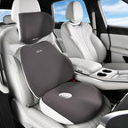FLORICH Car Seat Cushion & Lumbar Support Pillow & Car Neck Pillow, Ergonomic Memory Foam Driving Seat Cushion for Back & Sciatica Pain Relief, Non-Slip Washable Cushion for Car, Driver, Office-Gray