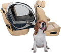PetSafe Happy Ride Collapsible Travel Crate - Safe Travel Containment with Heavy Duty Aluminum Frame, Mesh Windows, Convenient Storage Pockets & Secure Seat Belt Access - Road Trip Crate