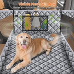 URPOWER Hard Bottom Dog Car Seat for Large Medium Dogs, Dog Back Seat Extender with 3-Sided Hard Boards, Waterproof Pet Backseat Cover Dogs Hammock for Large Cars, Trucks and SUVs, Holds up to 200 lbs