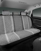 Road Comforts Baja Bench Seat Covers Grey Diamond Rear Blanket Seat Covers - Jacquard Fabric, Airbag Compatible, Universal Fits Car, Truck, SUV, and Vans