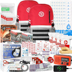 72 HRS Deluxe Emergency Survival Kit - Heavy Duty 72 Hour Bag Survival Kit for Earthquake, Hurricane, Tsunami, Winter, Blackout - Includes Emergency First Aid Kit, Water, Food