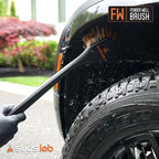 Suds Lab FW Fender Well Brush, Car Wash Brush, Long Handle Tire Cleaner for Car Detailing, 18 Inch, Soft Bristles, Non-Slip Grip, Black