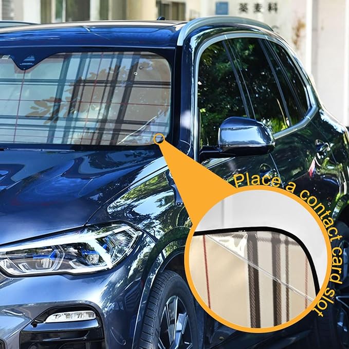 Folding Reflective Sun Shade Windshield Sun Shade Cover Parasol para Autos Colorful Plaid Texture File