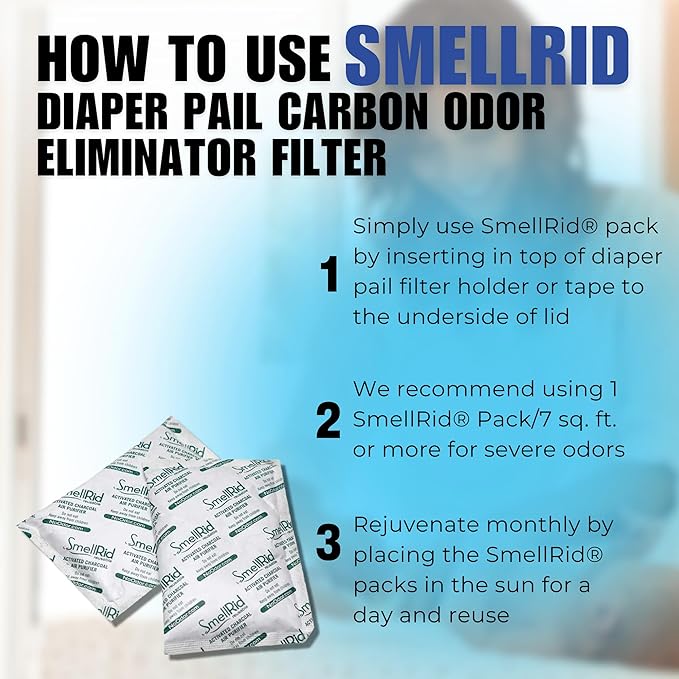 SMELLRID Activated Charcoal Smell Absorbent [30 Pack] - Mini 15g (2.4" x 3.2") Pack Treats 7 Sq. Ft.- Premium Natural Absorber Protects Against Odor, Dampness & Rust