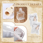 Boao 100 Sets Hanging Car Air Freshener Diffuser Bottles with Instruction Card and 4 x 6'' Resealable Holographic Bag for Empty Car Essential Oil Perfume Bottles Packaging (Cube)