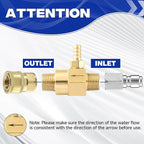 JOEJET Downstream Injector for Pressure Washer, Fixed Chemical Injector Kit with 3/8 Inch Quick Connect, 10 Ft Siphon Hose, 3-5 GPM