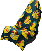 Sprints Athletic Running Towel, Full-Sized, Car Seat Cover - Performance Microfiber (Get Ducked)
