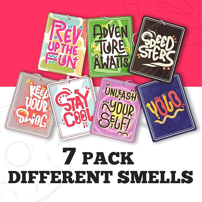 Funny Accessories for Car Interior Car Freshener Hanging Gift Rearview Pendant Air Fresheners Supplies 7 Pack