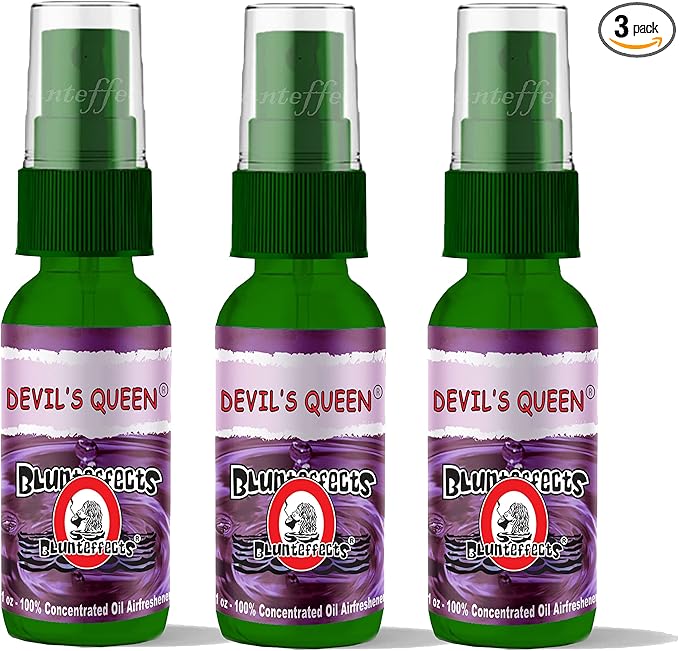 Blunteffects Blunt Effects 100% concentrated Air Freshener Car/Home Oder Neutralizing Spray (3 Pack) [Choose The Scent] (Devil's Queen)