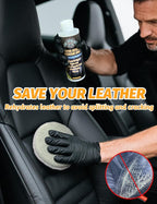 Kingvo Car Leather Conditioner, Leather Protector Repair Kit Car Interior Polish Care for Couch Vinyl Purses Boot Furniture Auto Upholstery,10 OZ