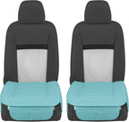 Motor Trend Seat Covers for Cars Trucks SUV, Faux Leather 2-Pack Mint Padded Car Seat Covers with Storage Pockets, Premium Interior Car Seat Cover