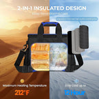 Insulated Lunch Bag, Electric Heated Casserole Carrier for Hot or Cold Food, Portable Food Delivery Cooler Bag keep Food Warm for Travel/Catering/Car/Shopping
