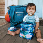 Sarah Wells Cold Gold Breastmilk Cooler Bag with Safety Tested Ice Pack – Insulated Milk Storage for Work, Travel & Daycare – Fits Bottles & Parts – Durable, Washable (Aquarelle)