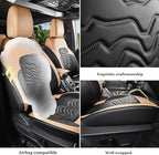 Red Rain Leather Black and Orange Seat Cover Customized Fit for Ford Bronco Seat Covers 4 Door 2021-2025 5 Seater (Bronco 4Door-Black+Orange)