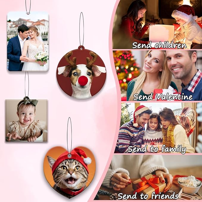10/20/50/100/Pcs Custom Air Fresheners for Car Bulk, Personalized Double-sided Car Air Fresheners Customized Bulk Wedding Party Guests Souvenir Gifts (10 Rectangle)