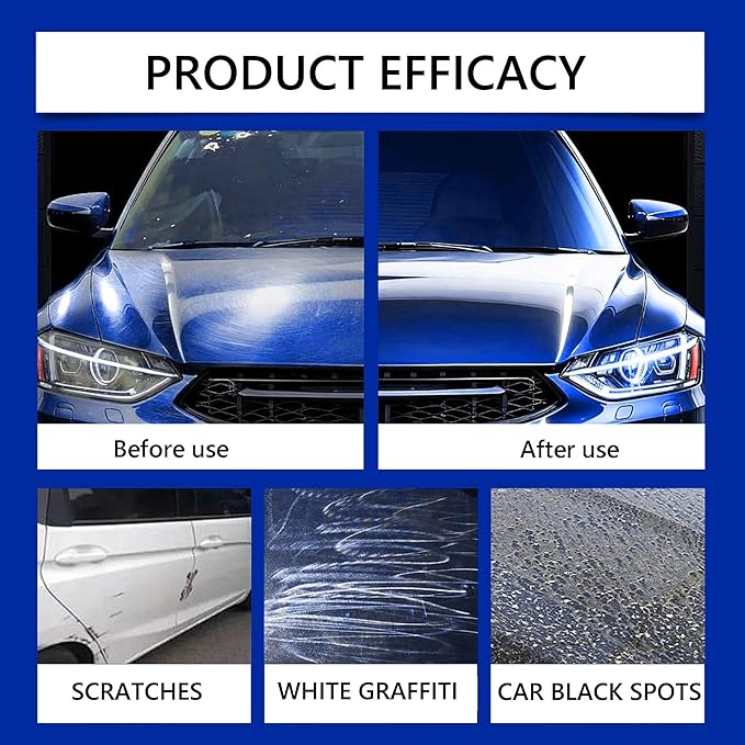 Quick Effect Coating Agent, Car Coating Spray, 17.6 OZ Polish Spray Waterless Wash Wax, Spray Wax Polish for Car Scratches(1PC+Sponge+Cloth) (1 PCS)